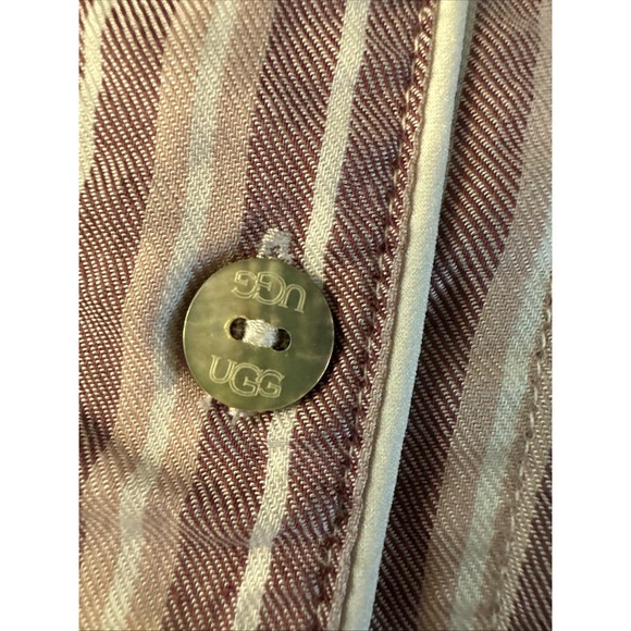 Ugg Australia Women's Laura Sleepshirt Pink Purple Stripes‎ Pockets  Size XL - Picture 5 of 14